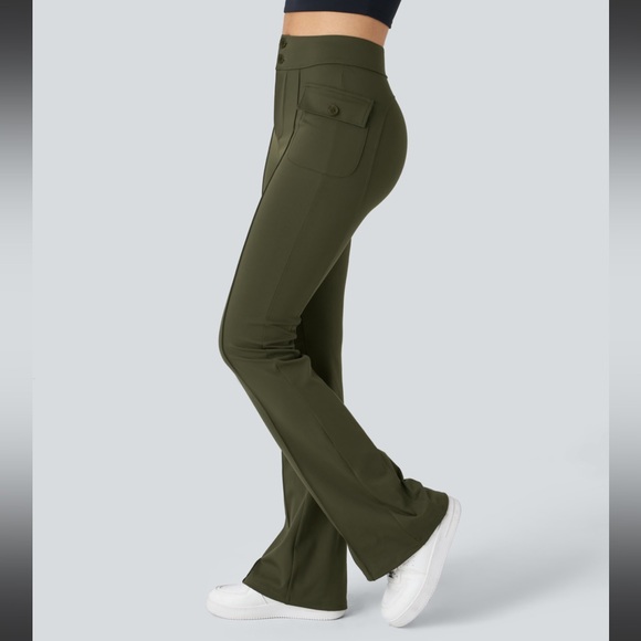 Halara High Waisted Flare Cargo Pants - Size Large LONG - Picture 2 of 10